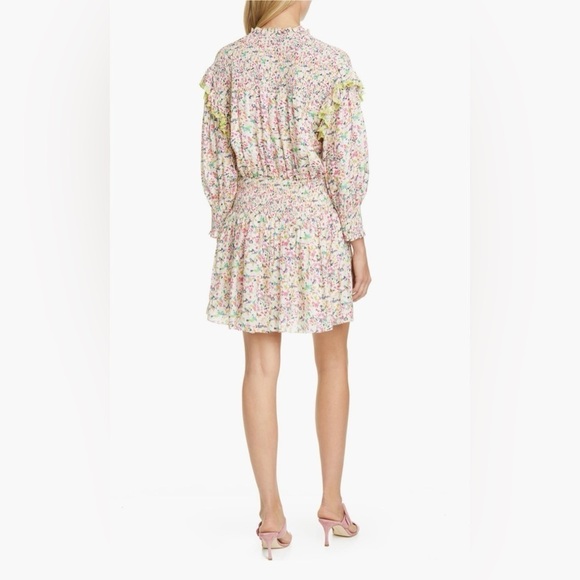 Tanya Taylor Imogen Dress in Confetti - Floral Smocked Dress - size XS - EUC - Picture 6 of 16